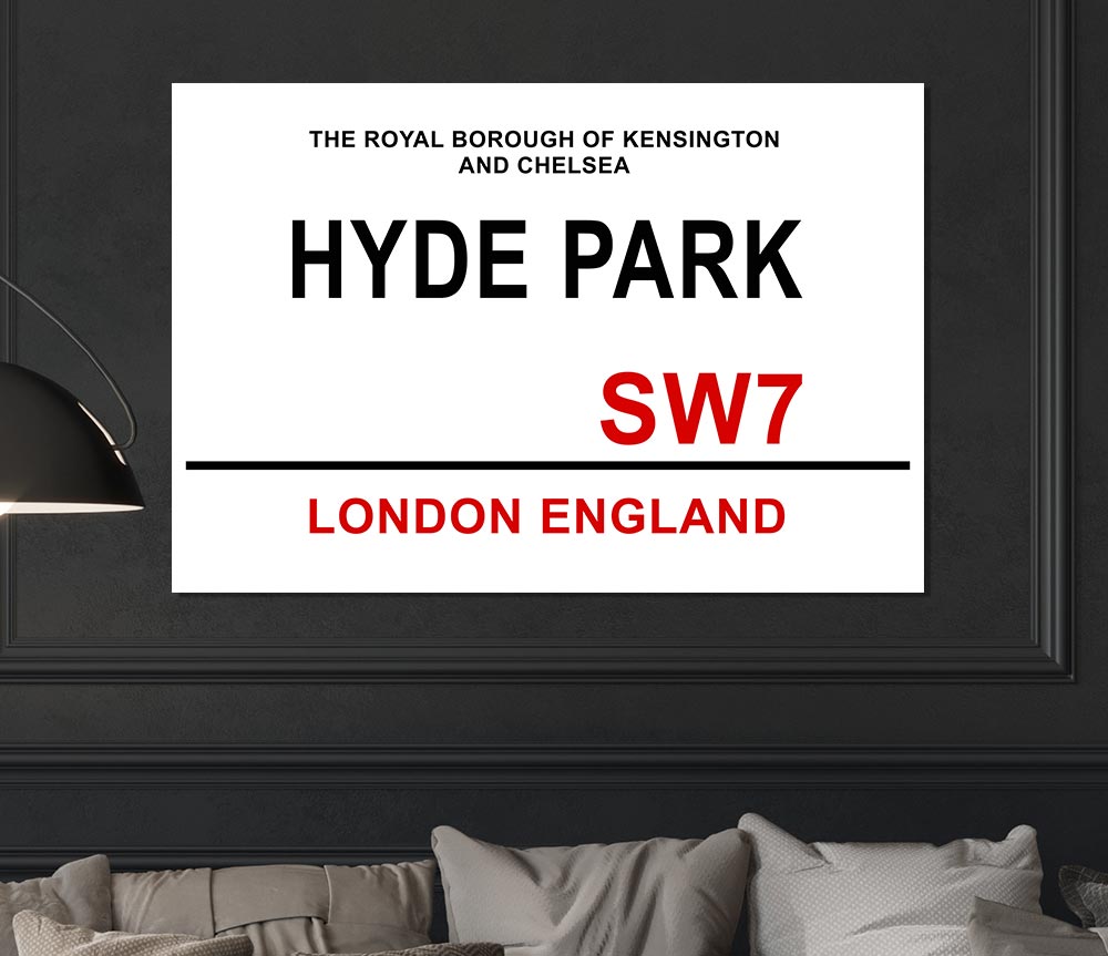 Hyde Park Signs Print Poster Wall Art