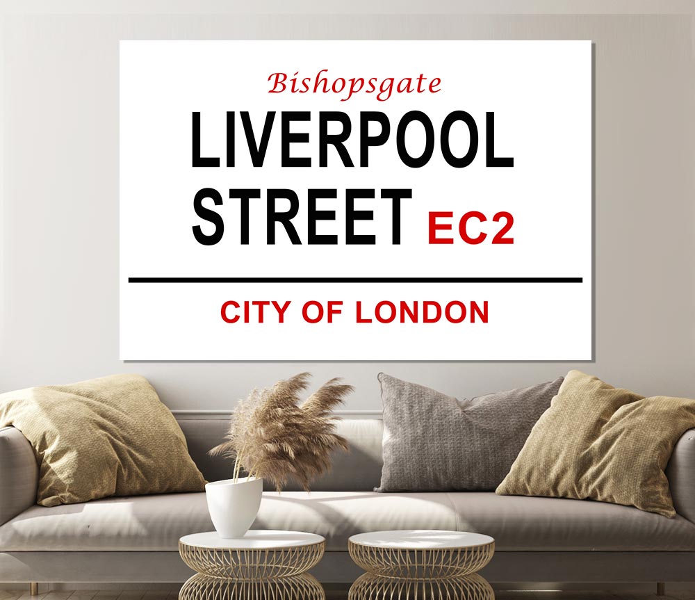 Liverpool Street Signs Print Poster Wall Art