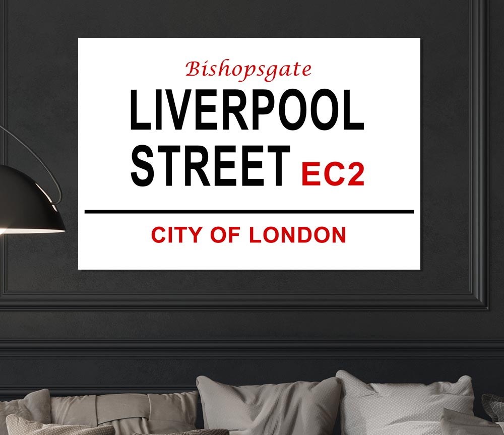 Liverpool Street Signs Print Poster Wall Art