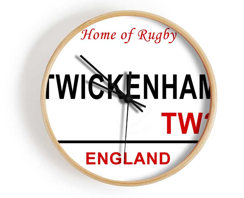 Twickenham Signs Clock - Wallart-Direct UK