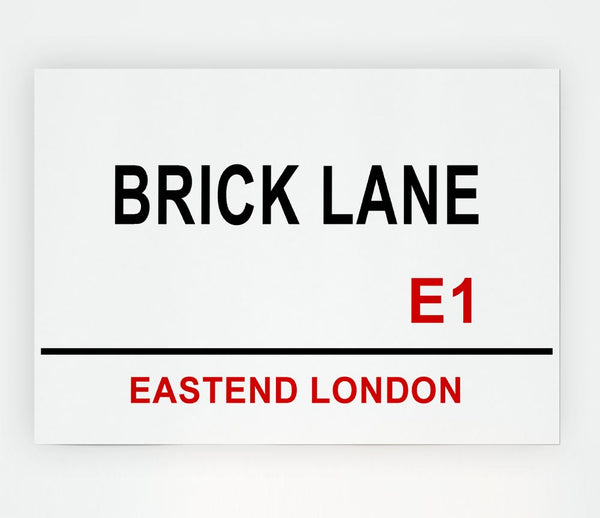 Brick Lane Signs Print Poster Wall Art