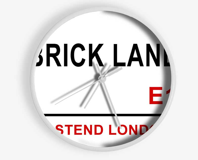 Brick Lane Signs Clock - Wallart-Direct UK