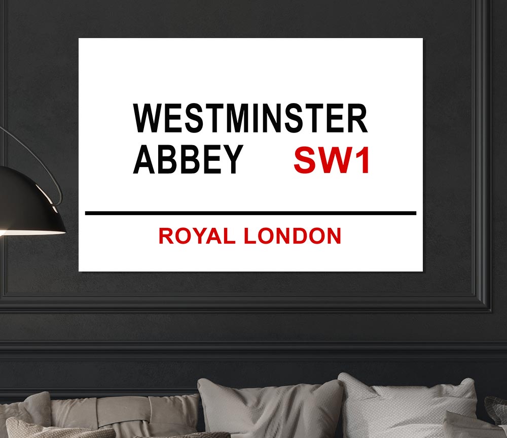 Westminster Abbey Signs Print Poster Wall Art