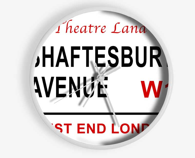 Shaftesbury Avenue Signs Clock - Wallart-Direct UK