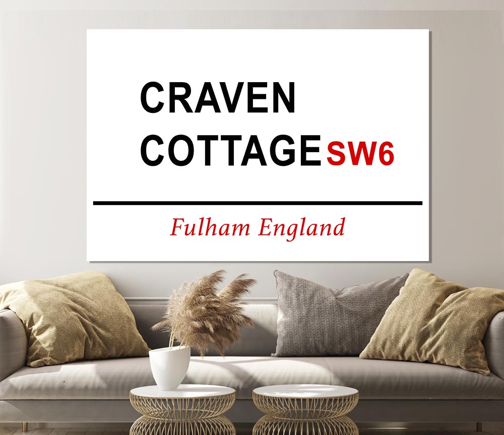 Craven Cottage Signs Print Poster Wall Art