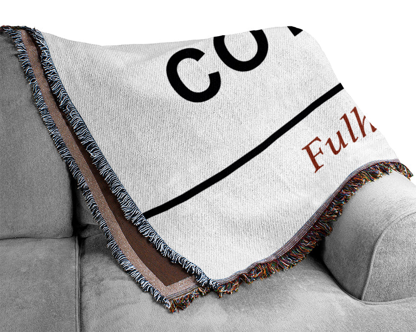 Craven Cottage Signs Woven Blanket