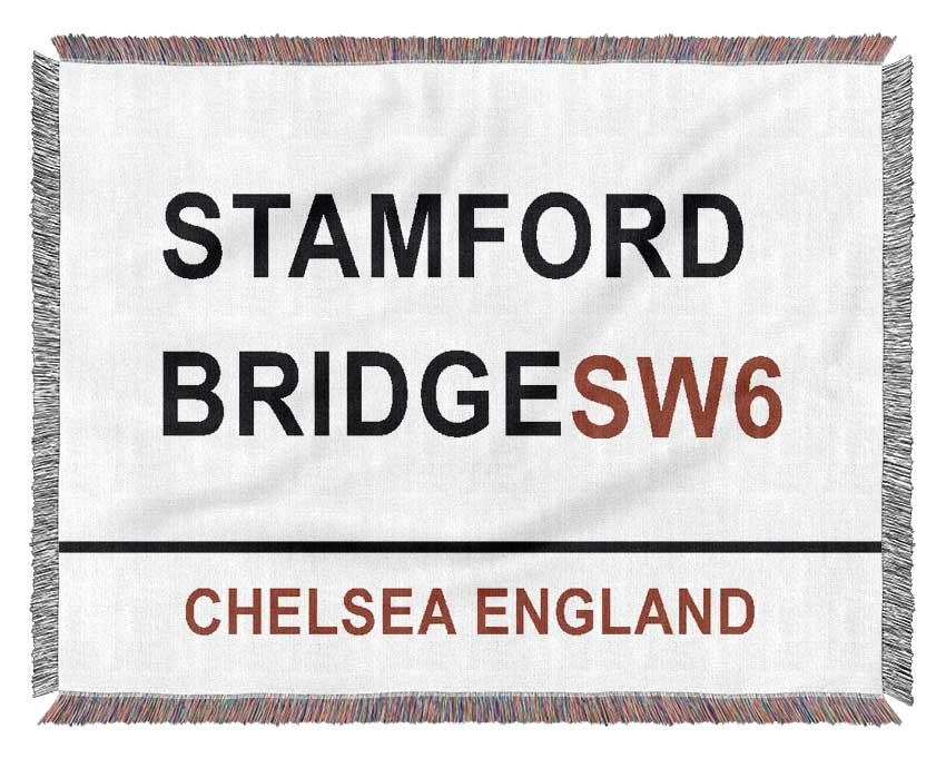 Stamford Bridge Signs Woven Blanket