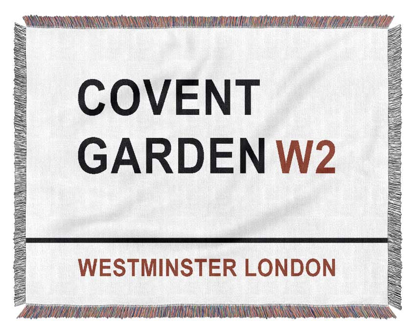 Covent Garden Signs Woven Blanket