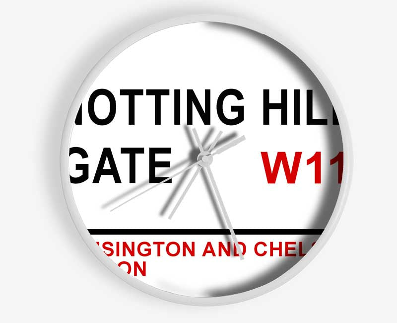 Notting Hill Gate Signs Clock - Wallart-Direct UK