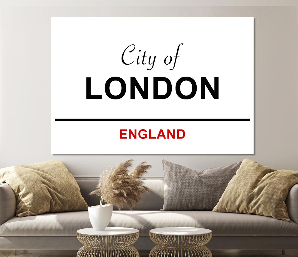 City Of London Signs Print Poster Wall Art