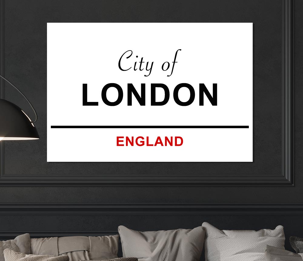 City Of London Signs Print Poster Wall Art