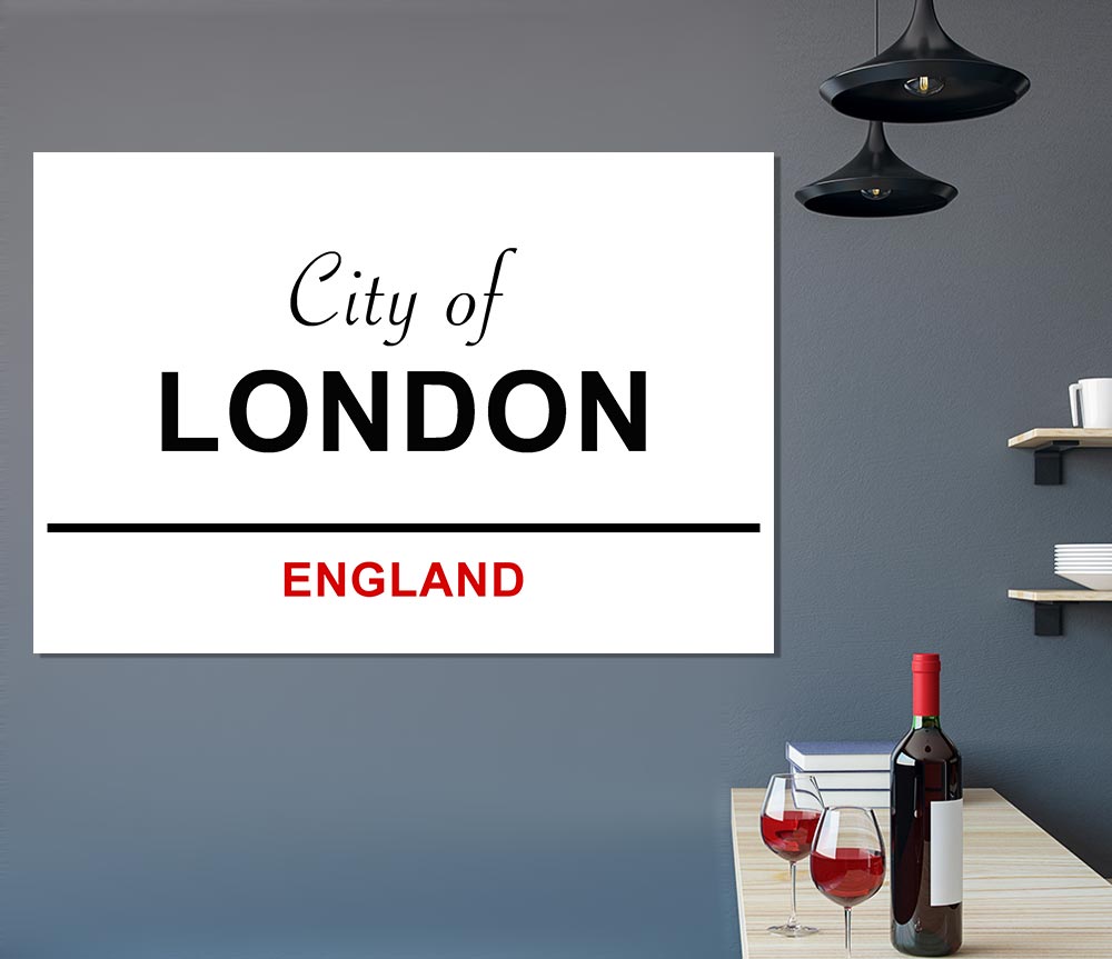 City Of London Signs Print Poster Wall Art