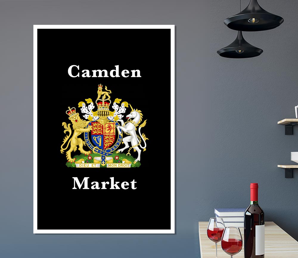 Camden Market Emblem Signs Print Poster Wall Art