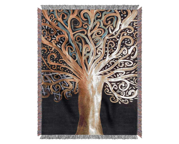 Klimt The Golden Tree Of Life Woven Blanket