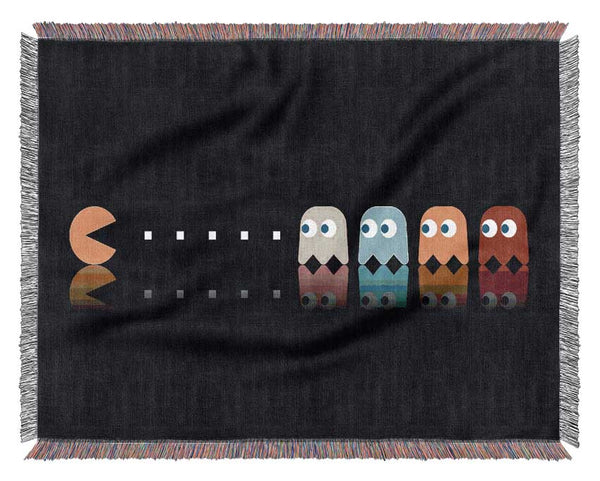 Pacman Ghosts Woven Blanket