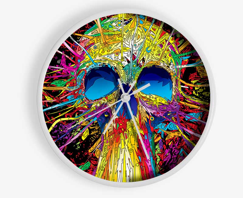 Skulls Colorful Clock - Wallart-Direct UK