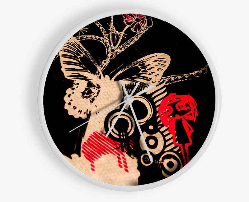 Fairy Tail Butterfly Clock - Wallart-Direct UK