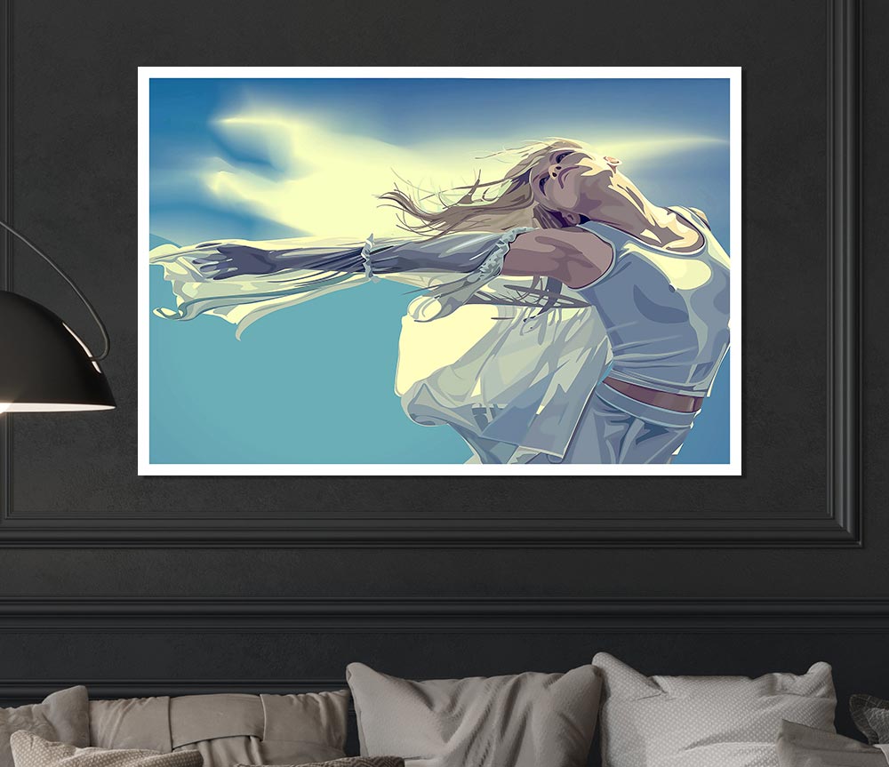 Wind Babe Print Poster Wall Art