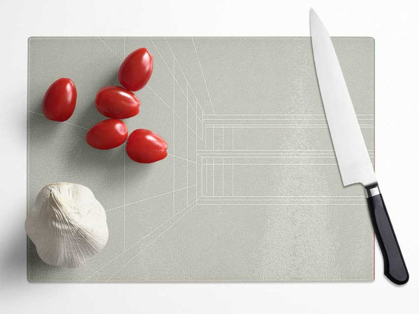 Building Plan Glass Chopping Board