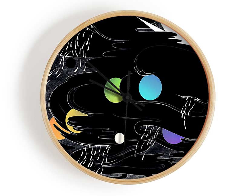 Rain Chakra Clock - Wallart-Direct UK