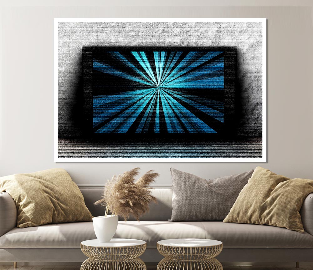 Tv Noise Print Poster Wall Art