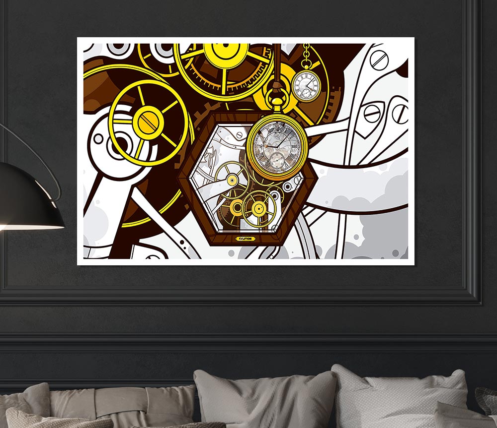 Clocks Print Poster Wall Art