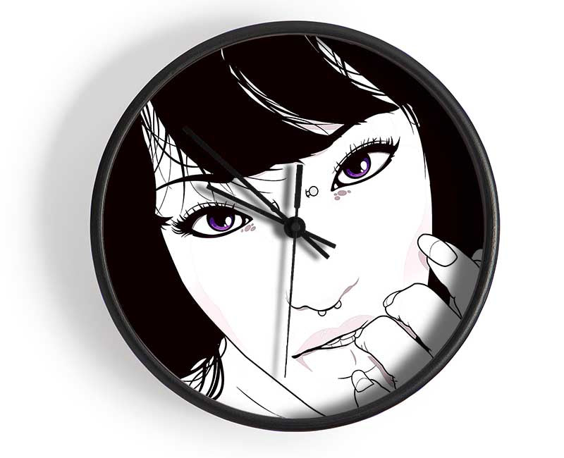 Girl Portrait Clock - Wallart-Direct UK