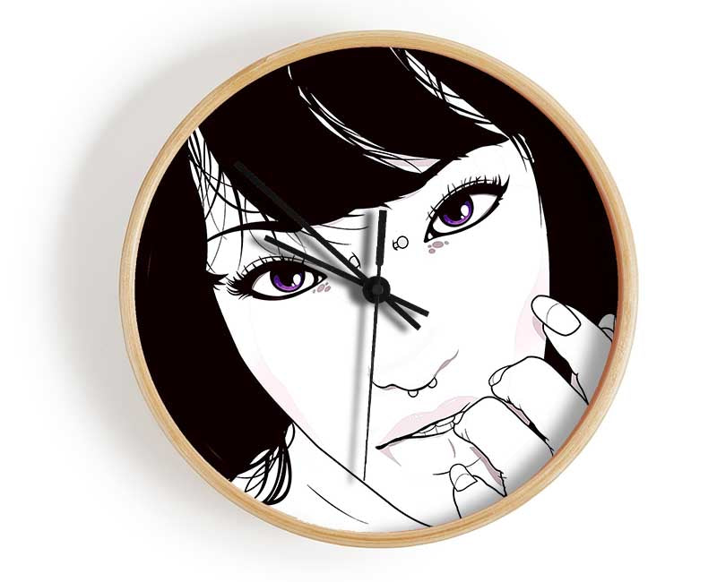 Girl Portrait Clock - Wallart-Direct UK