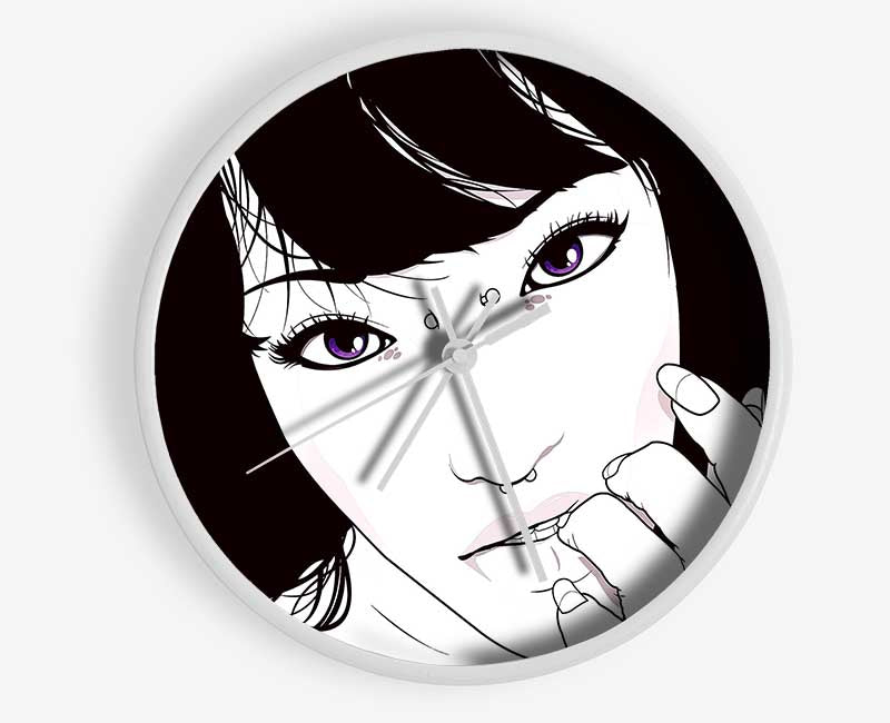 Girl Portrait Clock - Wallart-Direct UK