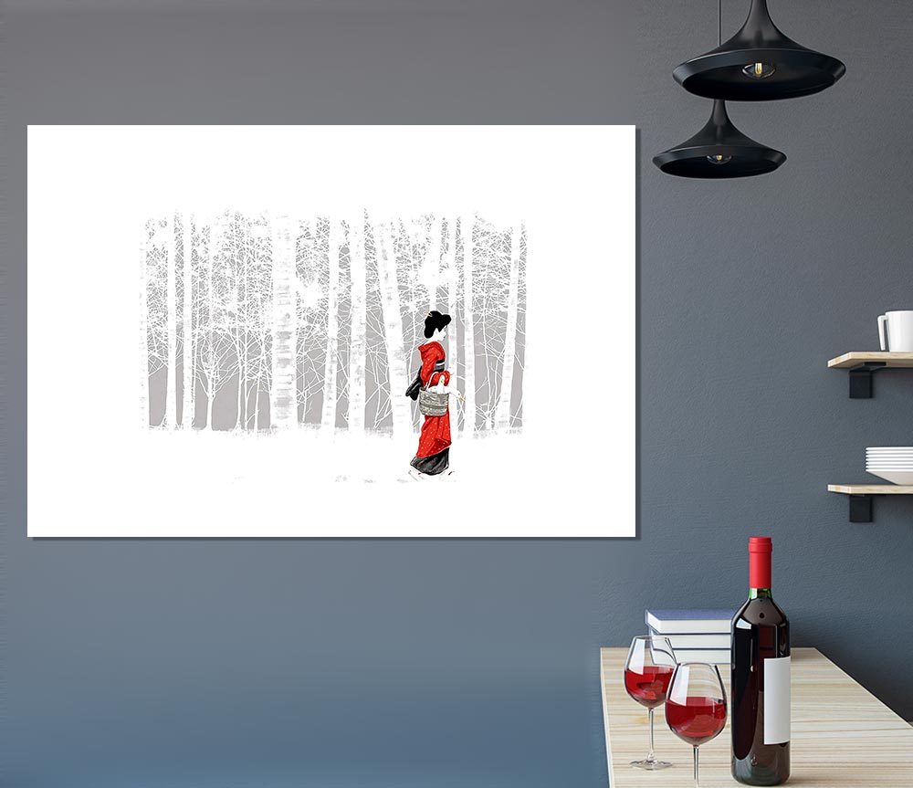 Geisha Print Poster Wall Art