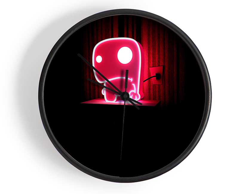 Pink Sad Face Clock - Wallart-Direct UK