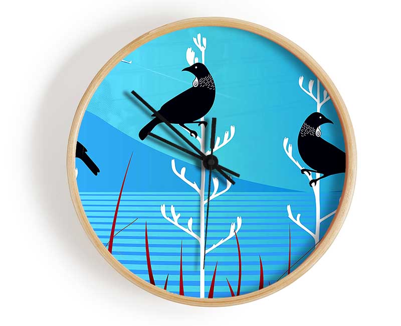 Tui Birds Clock - Wallart-Direct UK