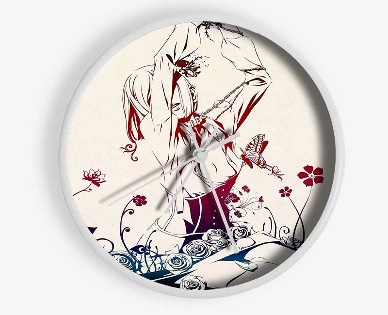 Red Garden Anime Clock - Wallart-Direct UK