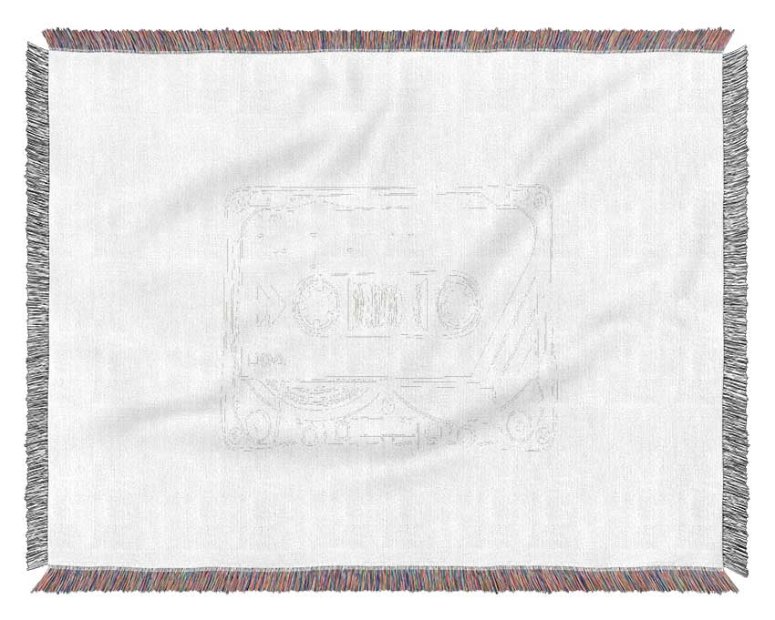 Cassette Tape Vector Art Woven Blanket