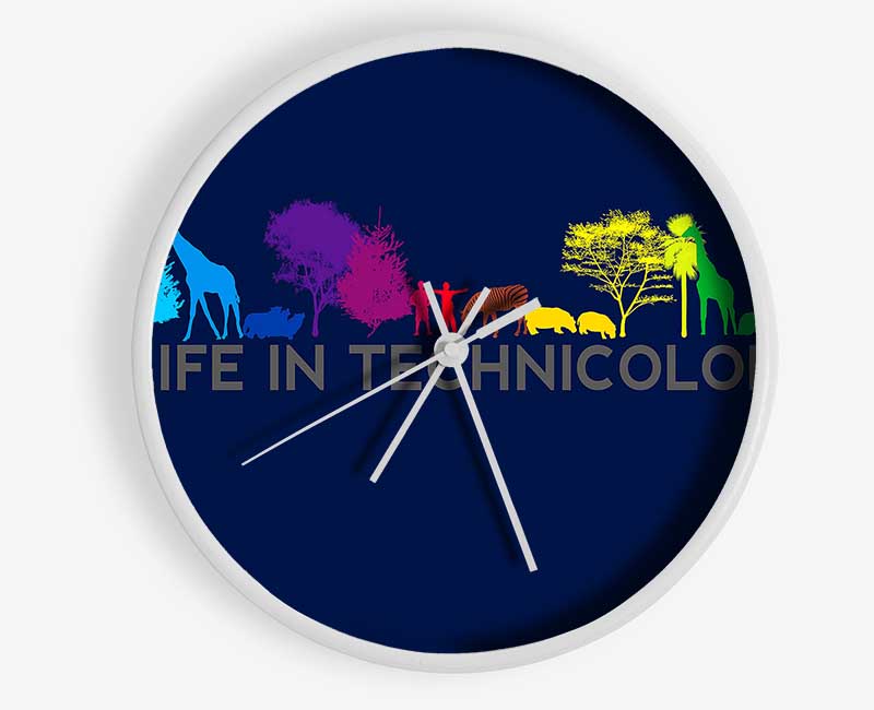 Life In Technicolor Clock - Wallart-Direct UK