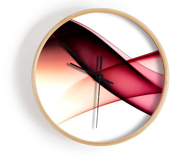 Pink Smoke Clock - Wallart-Direct UK