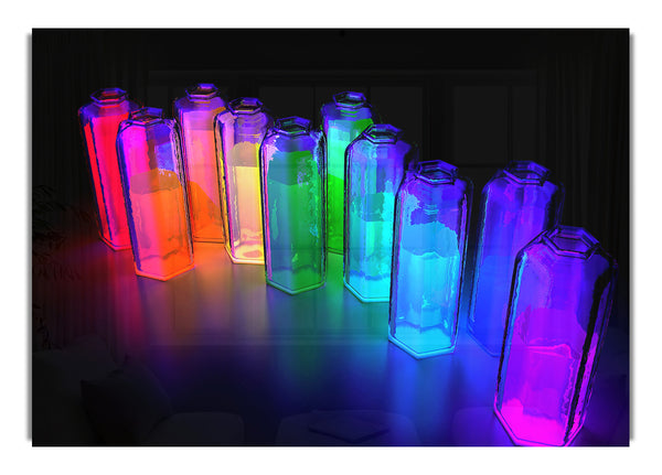 Colorful 3D Bottles