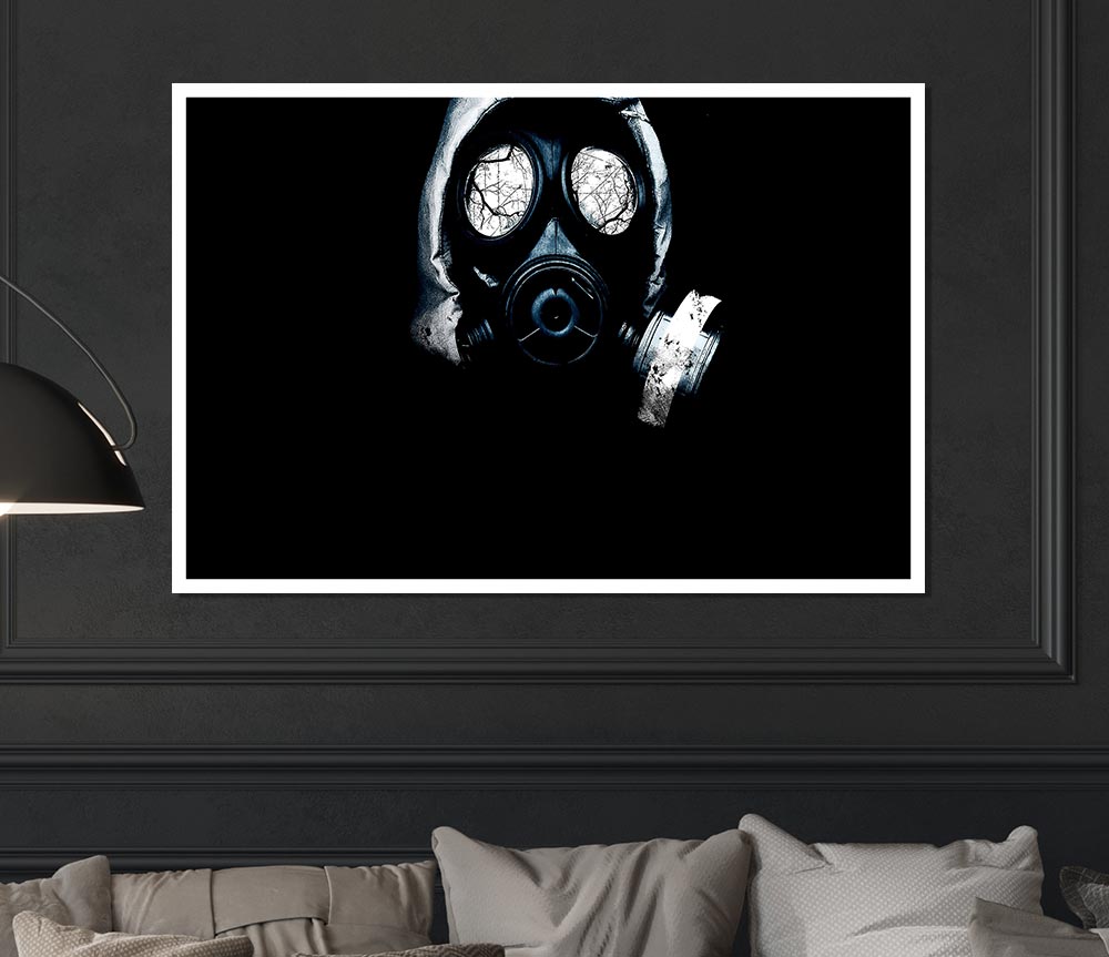 Gas Mask Print Poster Wall Art