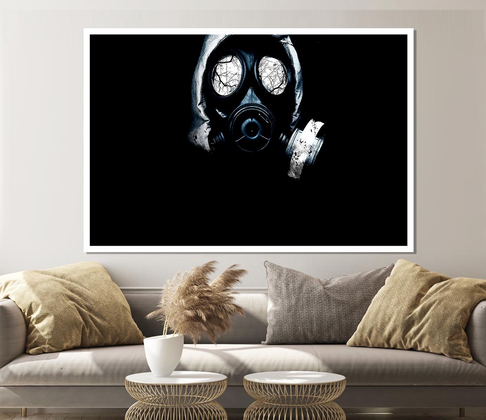 Gas Mask Print Poster Wall Art