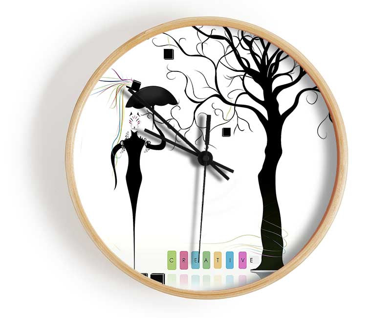 Creative Animal Woman Clock - Wallart-Direct UK