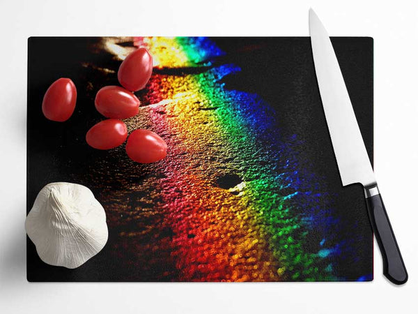 Rainbow Reflection Glass Chopping Board