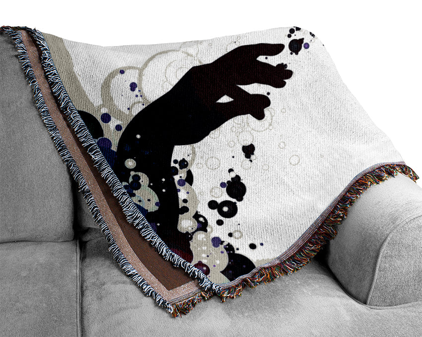 God Is Graphic Designer Woven Blanket