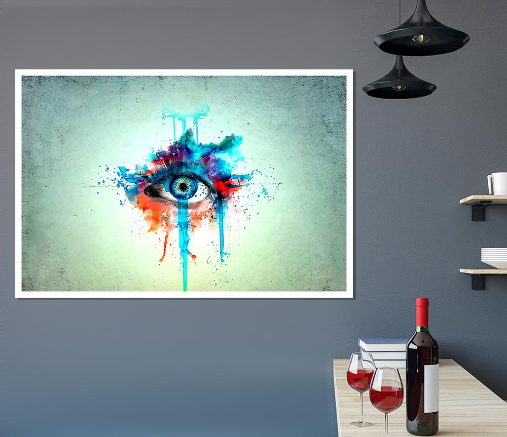 Eye Minimalistic Painting Print Poster Wall Art