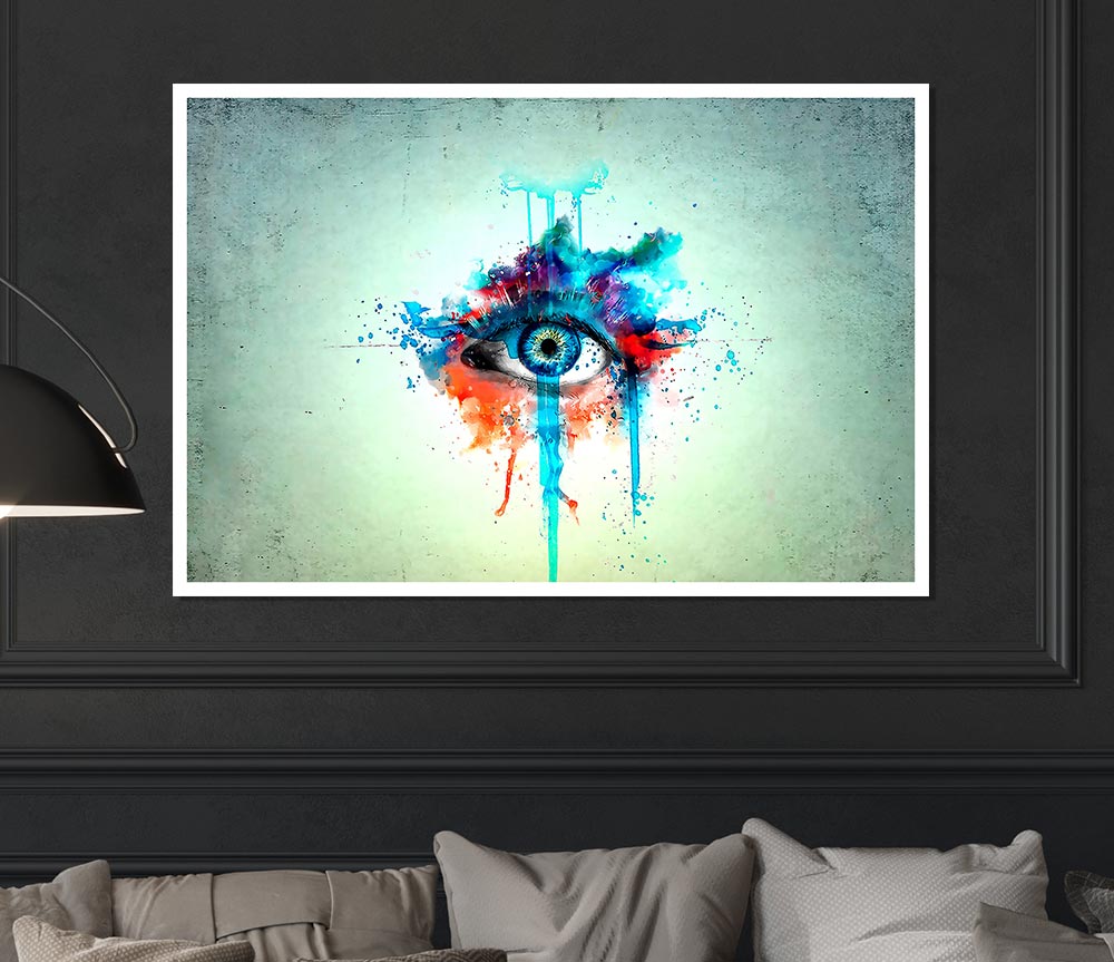 Eye Minimalistic Painting Print Poster Wall Art