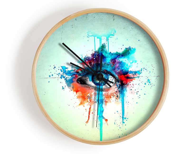 Eye Minimalistic Painting Clock - Wallart-Direct UK