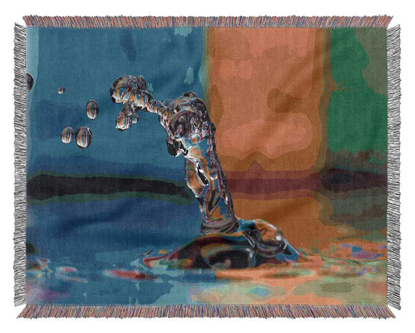 Colourful Water Splash Woven Blanket