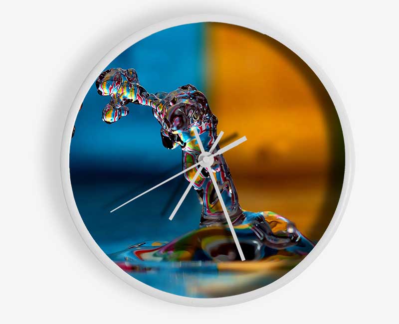 Colourful Water Splash Clock - Wallart-Direct UK