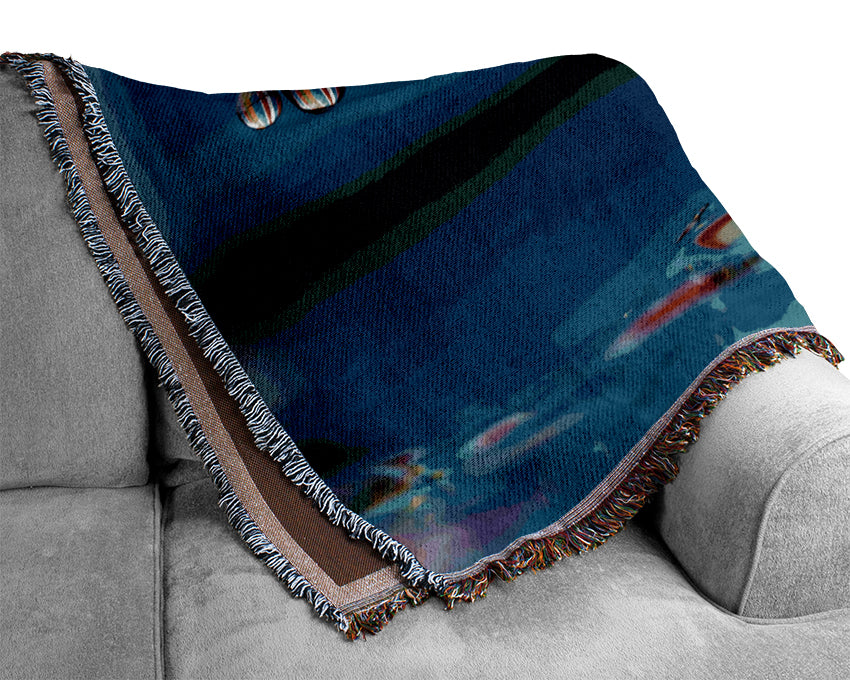 Colourful Water Splash Woven Blanket