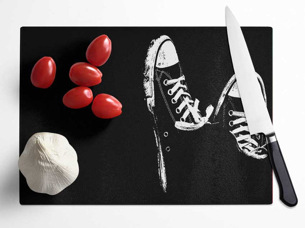 Sneakers 2 Glass Chopping Board