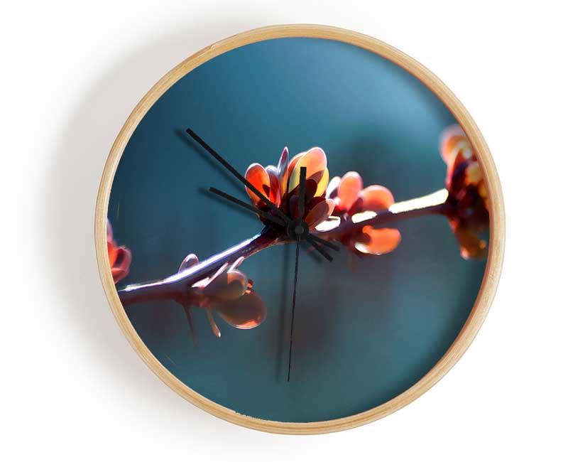 Spikey Flower Branch Clock - Wallart-Direct UK